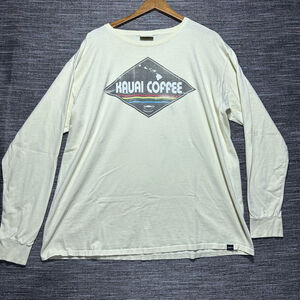 Kauai Coffe T Shirt Men's XL Yellow Long Sleeve